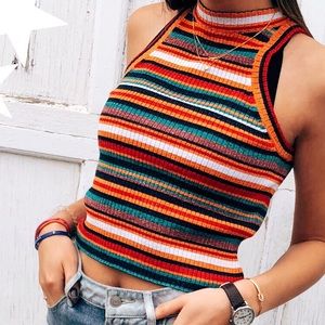 Colorful Zara halter top